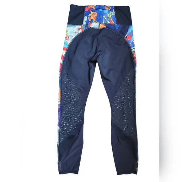 Athleta Navy High Rise Tropical Precision 7/8 Tight Size S - Picture 2 of 3